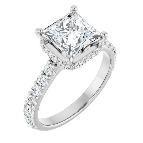 Hidden Halo-Style Engagement Ring
