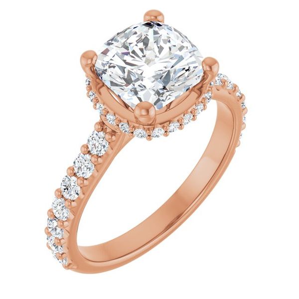 Hidden Halo-Style Engagement Ring