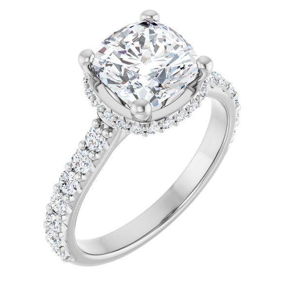 Hidden Halo-Style Engagement Ring