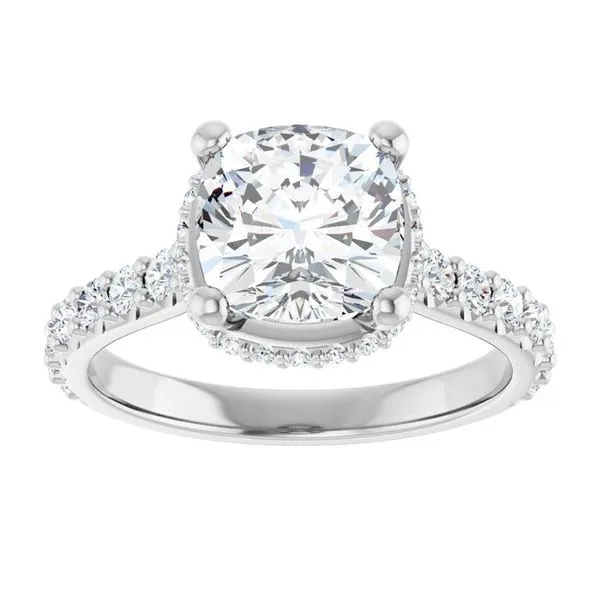 Hidden Halo-Style Engagement Ring Image 3 Don's Jewelry & Design Washington, IA