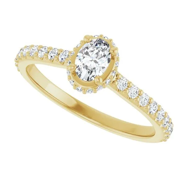 Hidden Halo-Style Engagement Ring Image 5 Ask Design Jewelers Olean, NY