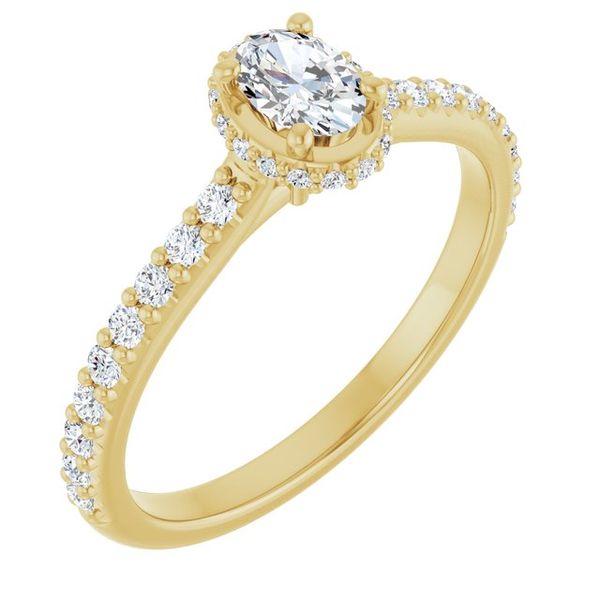 Hidden Halo-Style Engagement Ring