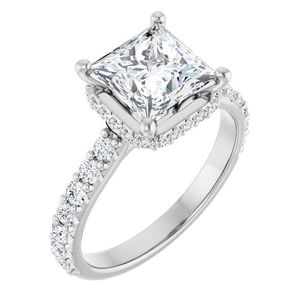 Hidden Halo-Style Engagement Ring