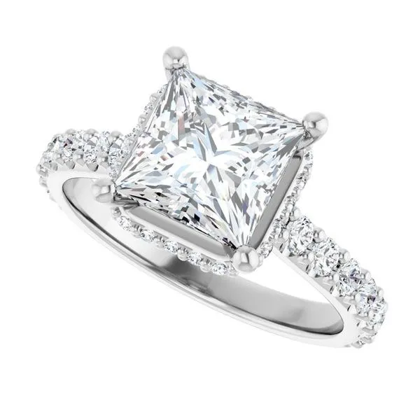 Hidden Halo-Style Engagement Ring Image 5 The Jewelry Source El Segundo, CA