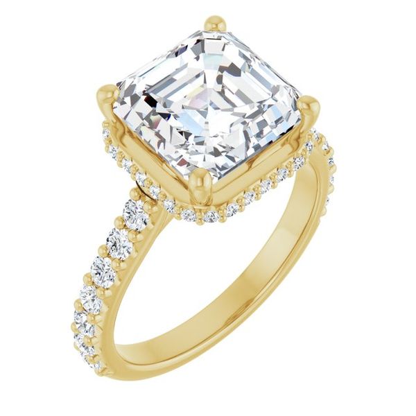 Hidden Halo-Style Engagement Ring
