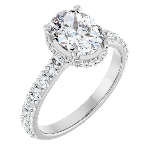 Hidden Halo-Style Engagement Ring Morin Jewelers Southbridge, MA