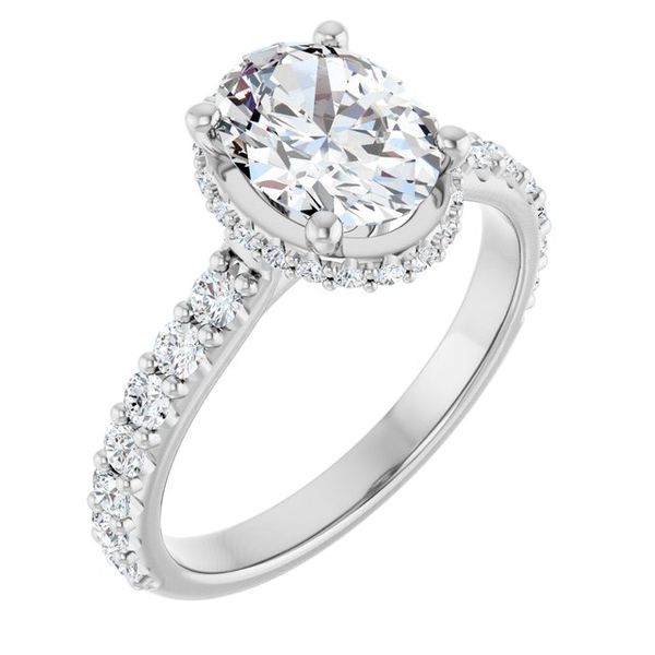 Hidden Halo-Style Engagement Ring