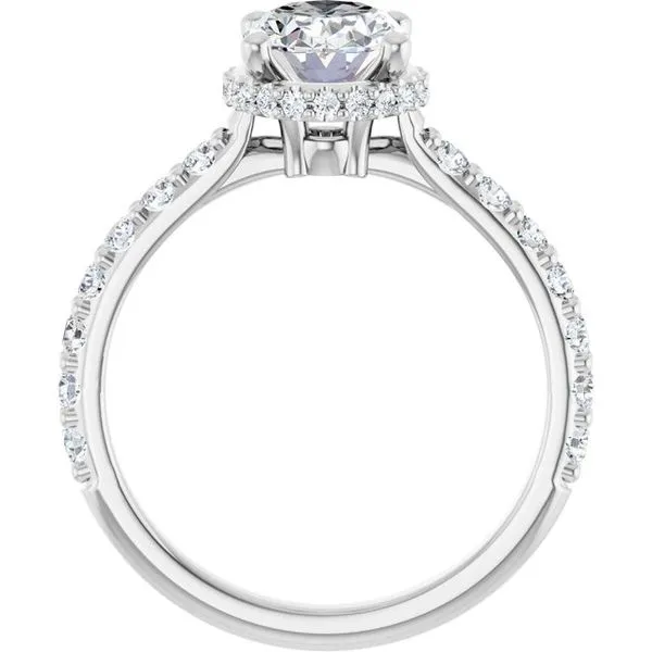 Hidden Halo-Style Engagement Ring Image 2 Hudson Valley Goldsmith New Paltz, NY