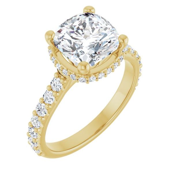 Hidden Halo-Style Engagement Ring