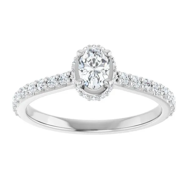 Hidden Halo-Style Engagement Ring Image 3 Clater Jewelers Louisville, KY