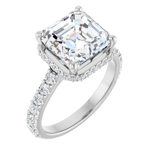 Hidden Halo-Style Engagement Ring
