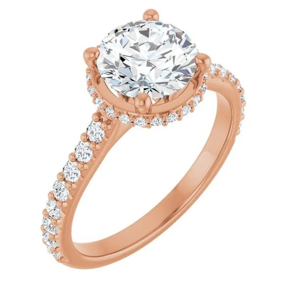 Hidden Halo-Style Engagement Ring