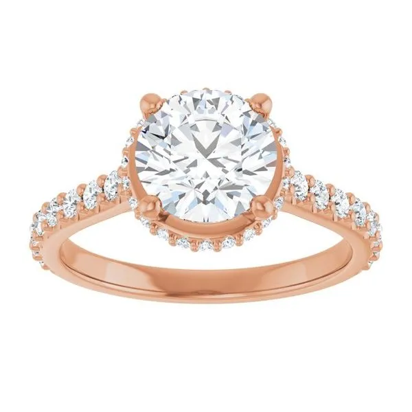 Hidden Halo-Style Engagement Ring Image 3 Hudson Valley Goldsmith New Paltz, NY