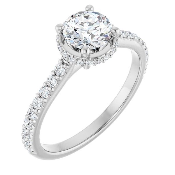 Hidden Halo-Style Engagement Ring