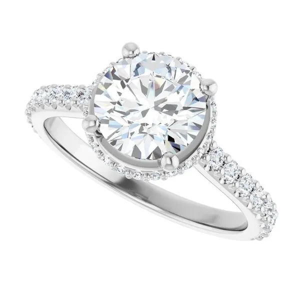 Hidden Halo-Style Engagement Ring Image 5 The Jewelry Source El Segundo, CA