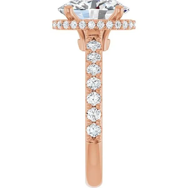 Hidden Halo-Style Engagement Ring Image 4 Hudson Valley Goldsmith New Paltz, NY