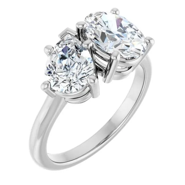 Two-Stone Engagement Ring J. West Jewelers Round Rock, TX