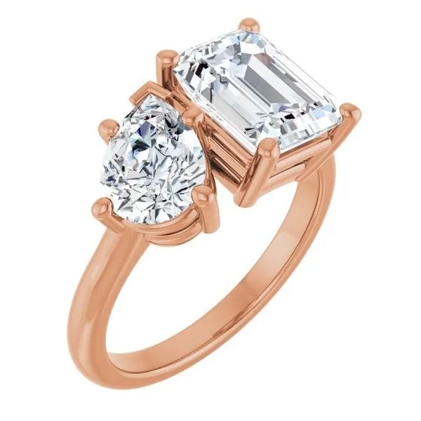 Two-Stone Engagement Ring J. West Jewelers Round Rock, TX