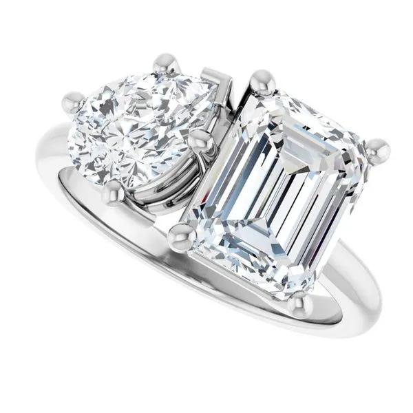 Two-Stone Engagement Ring Image 5 Don's Jewelry & Design Washington, IA