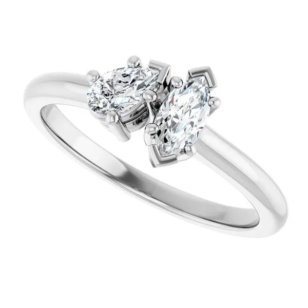 Two-Stone Engagement Ring Image 5 Vulcan's Forge LLC KANSAS CITY, MO