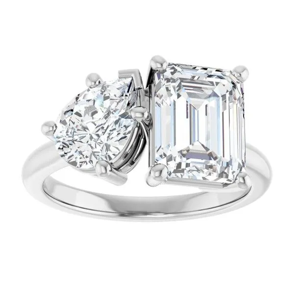 Two-Stone Engagement Ring Image 3 Ocean View Jewelers Millville, DE