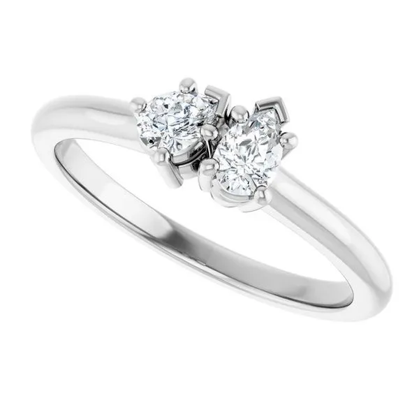 Two-Stone Engagement Ring Image 5 Austin's Fine Diamonds & Jewelry Lyndhurst, NJ