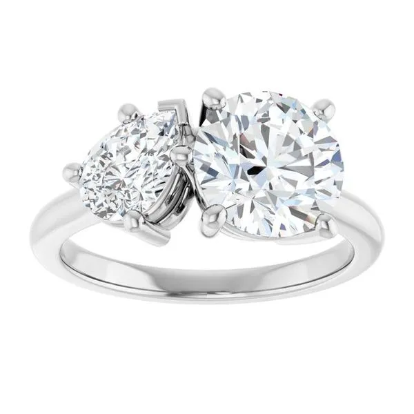 Two-Stone Engagement Ring Image 3 JF Jones Jewelers Rochester, NY