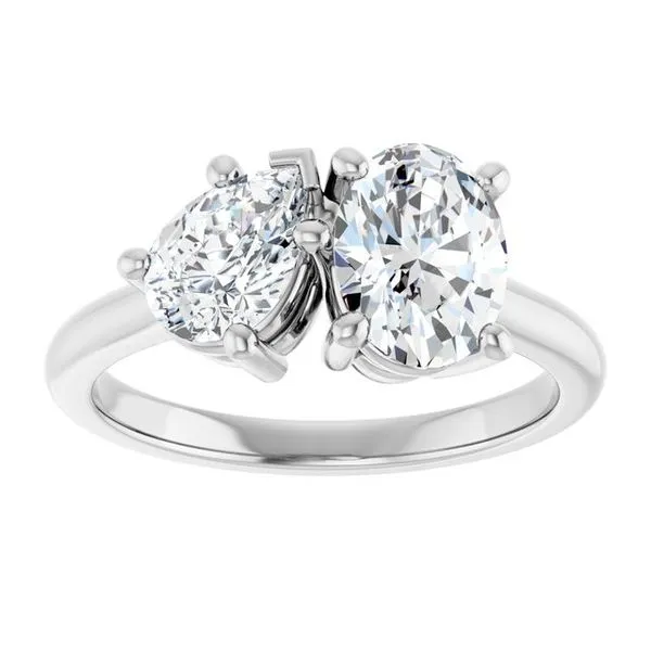 Two-Stone Engagement Ring Image 3 JF Jones Jewelers Rochester, NY