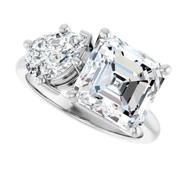 Two-Stone Engagement Ring Image 5 J. West Jewelers Round Rock, TX