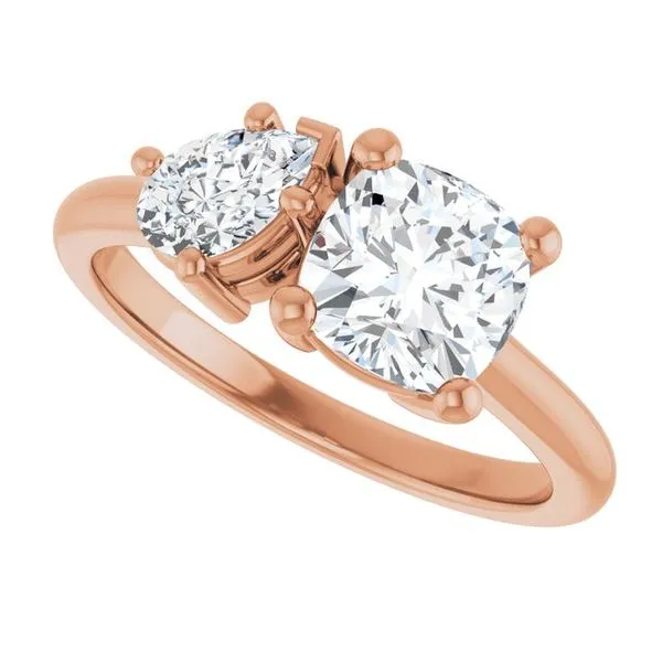 Two-Stone Engagement Ring Image 5 J. West Jewelers Round Rock, TX