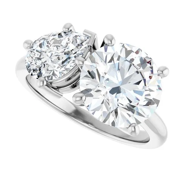 Two-Stone Engagement Ring Image 5 JF Jones Jewelers Rochester, NY