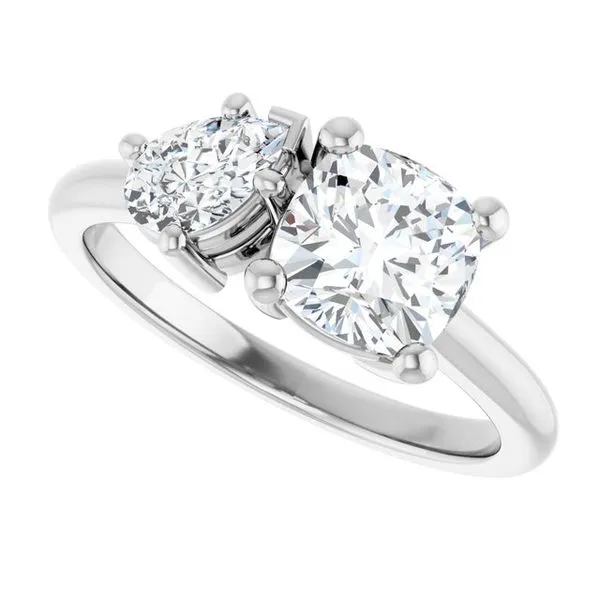 Two-Stone Engagement Ring Image 5 Austin's Fine Diamonds & Jewelry Lyndhurst, NJ