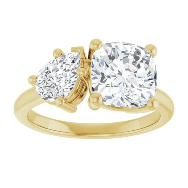 Two-Stone Engagement Ring Image 3 Don's Jewelry & Design Washington, IA