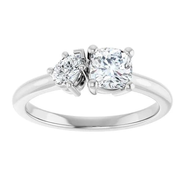 Two-Stone Engagement Ring Image 3 Hudson Valley Goldsmith New Paltz, NY