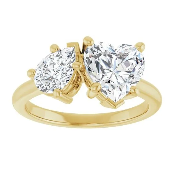 Two-Stone Engagement Ring Image 3 Hudson Valley Goldsmith New Paltz, NY