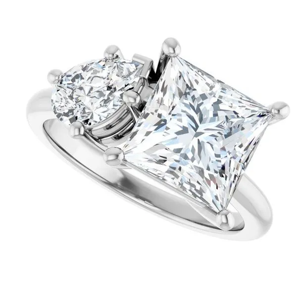 Two-Stone Engagement Ring Image 5 Ask Design Jewelers Olean, NY