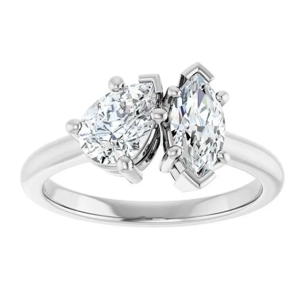 Two-Stone Engagement Ring Image 3 Ocean View Jewelers Millville, DE