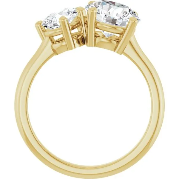 Two-Stone Engagement Ring Image 2 Hudson Valley Goldsmith New Paltz, NY