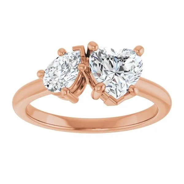 Two-Stone Engagement Ring Image 3 Vulcan's Forge LLC KANSAS CITY, MO