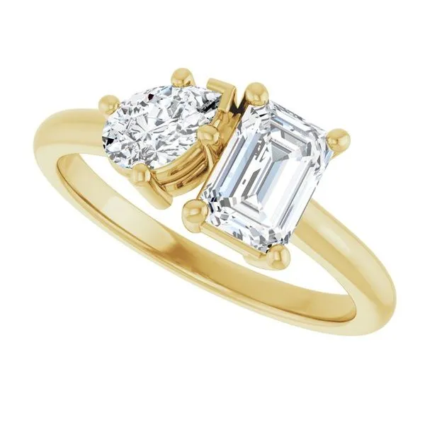 Two-Stone Engagement Ring Image 5 Vulcan's Forge LLC KANSAS CITY, MO