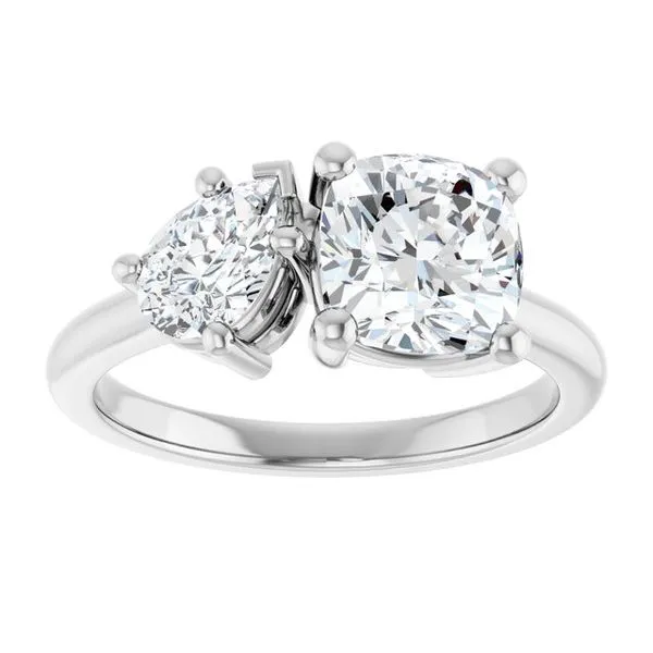 Two-Stone Engagement Ring Image 3 Austin's Fine Diamonds & Jewelry Lyndhurst, NJ