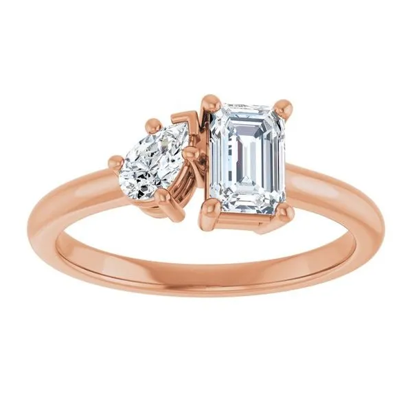 Two-Stone Engagement Ring Image 3 Hudson Valley Goldsmith New Paltz, NY