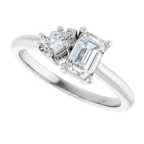 Two-Stone Engagement Ring Image 5 JF Jones Jewelers Rochester, NY