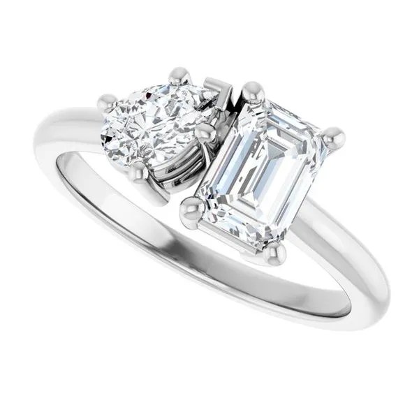 Two-Stone Engagement Ring Image 5 Jimmy Smith Jewelers Decatur, AL