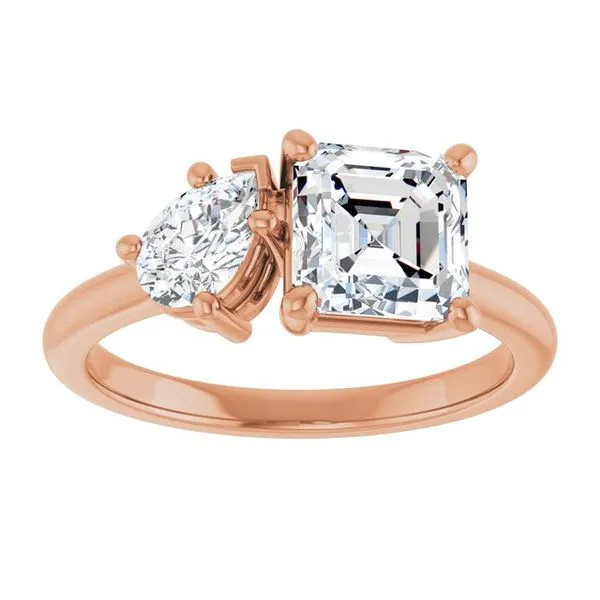 Two-Stone Engagement Ring Image 3 Vulcan's Forge LLC KANSAS CITY, MO