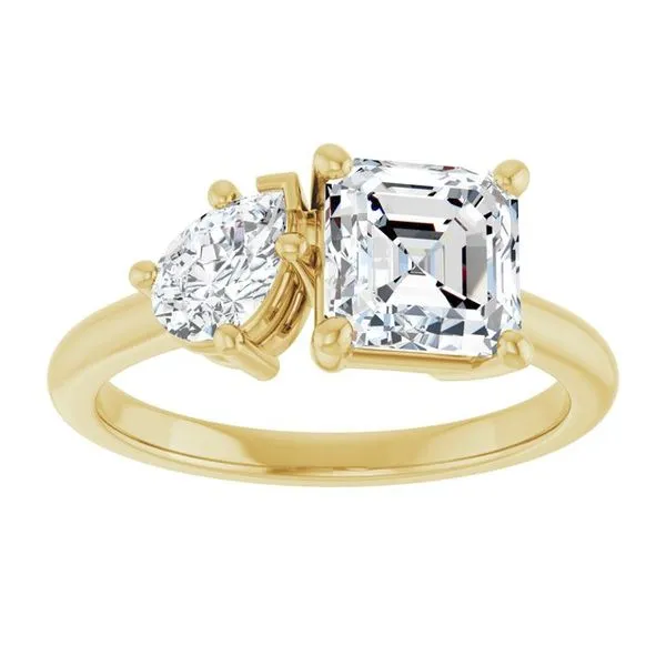 Two-Stone Engagement Ring Image 3 Hudson Valley Goldsmith New Paltz, NY