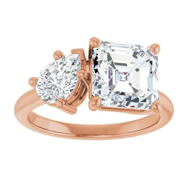 Two-Stone Engagement Ring Image 3 Vulcan's Forge LLC KANSAS CITY, MO