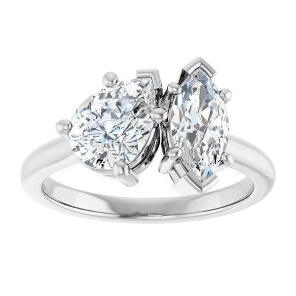 Two-Stone Engagement Ring Image 3 Austin's Fine Diamonds & Jewelry Lyndhurst, NJ