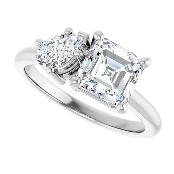 Two-Stone Engagement Ring Image 5 Vulcan's Forge LLC KANSAS CITY, MO