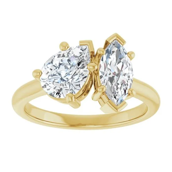 Two-Stone Engagement Ring Image 3 Hudson Valley Goldsmith New Paltz, NY